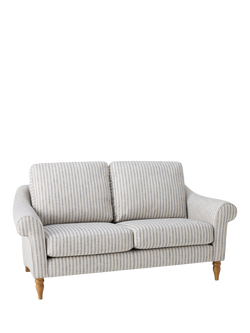 John Lewis OUTLET Camber Medium 2 Seater Sofa, Light Leg, Like New, Trio Stripe, Trio Stripe
