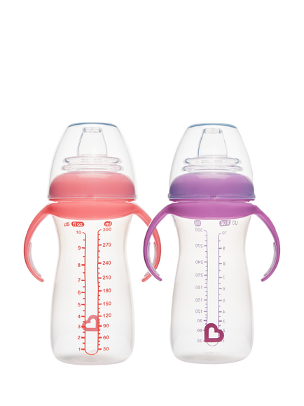 Munchkin Gentle Transition First Cup, 9m+, Set of 2, Pink/Purple
