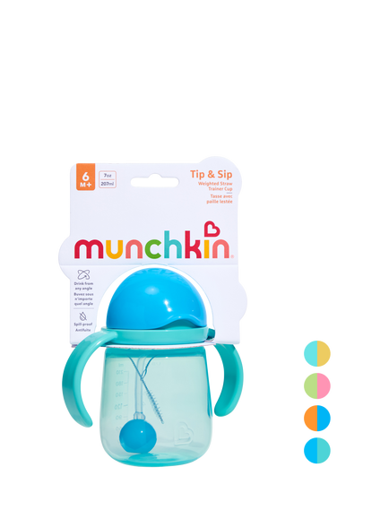 Munchkin Tip & Sip Straw Cup, 6m+, Blue, Blue