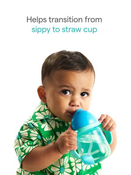 Munchkin Tip & Sip Straw Cup, 6m+, Blue - view 2, Blue