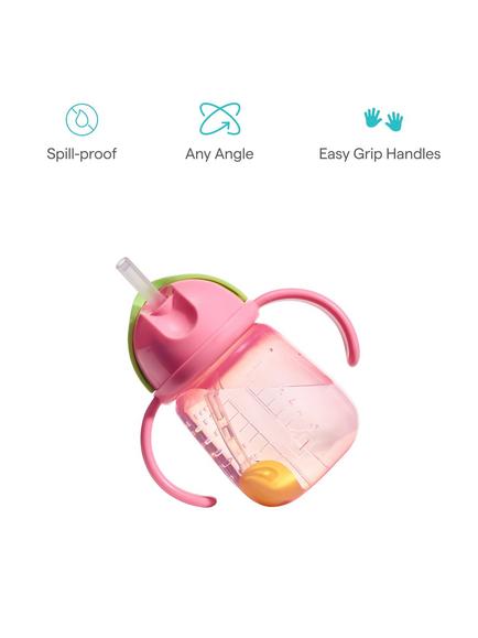 Munchkin Tip & Sip Straw Cup, 6m+ - view 2, Pink