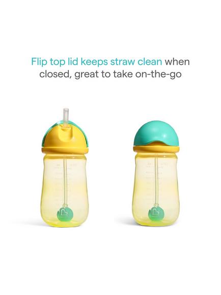 Munchkin Tip & Sip Straw Cup, 12m+ - view 2, Yellow