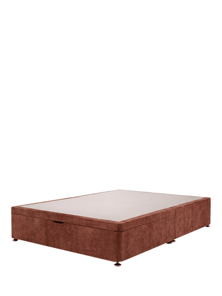 Silentnight Non-Sprung Upholstered Half Ottoman Divan Base, King Size, Brushed Textured Auburn