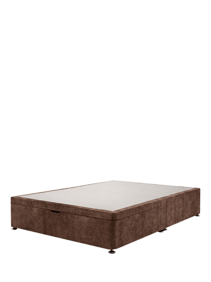 Silentnight Non-Sprung Upholstered Half Ottoman Divan Base, Super King Size, Brushed Textured Dark Mocha