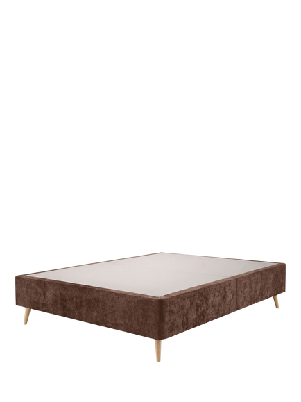 Silentnight Non-Sprung Upholstered Slimline Divan Base, King Size, Brushed Textured Dark Mocha