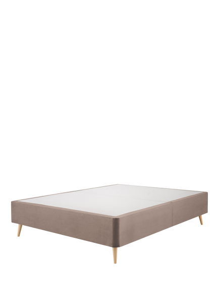 Silentnight Non-Sprung Upholstered Slimline Divan Base, King Size, Brushed Textured Oatmeal