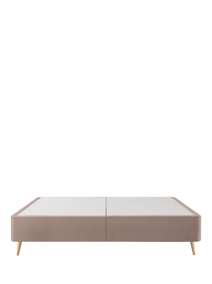Silentnight Non-Sprung Upholstered Slimline Divan Base, King Size - view 2, Brushed Textured Oatmeal