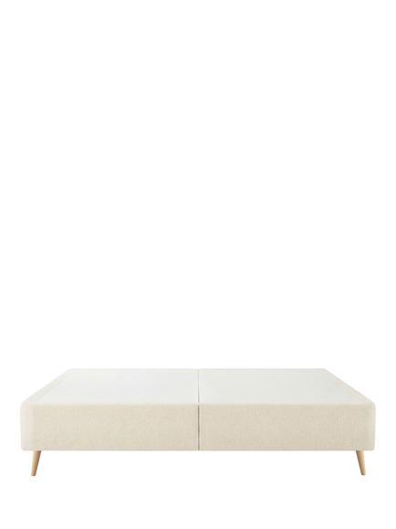 Silentnight Non-Sprung Upholstered Slimline Divan Base, King Size - view 2, Ivory Boucle