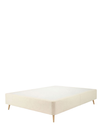 Silentnight Non-Sprung Upholstered Slimline Divan Base, King Size, Ivory Boucle