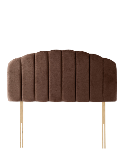 Silentnight Merlin Strutted Headboard, Double, Brushed Textured Dark Mocha