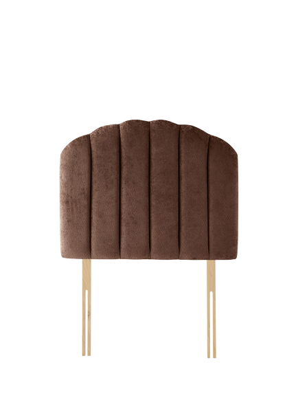 Silentnight Merlin Strutted Headboard, Single, Brushed Textured Dark Mocha