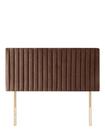 Silentnight Dusk Panelled Strutted Headboard, Double, Brushed Textured Dark Mocha