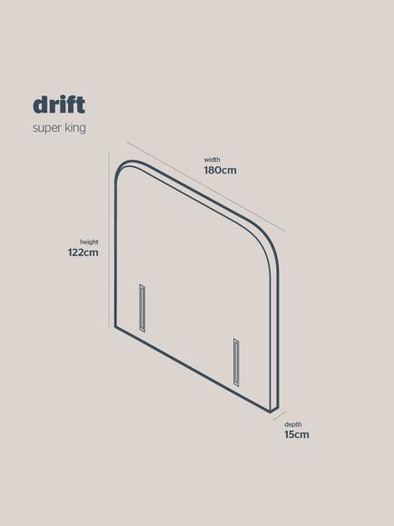 Silentnight Drift Headboard, Super King Size - view 2, Brushed Textured Dark Mocha