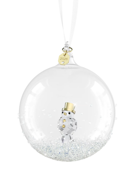 Swarovski Crystal Annual Edition 2026 Snowman Ball Ornament, Crystal