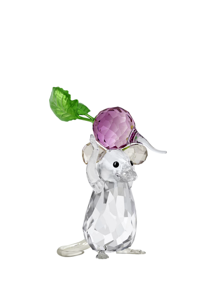 Swarovski Crystal Idyllia Mouse and Radish Ornament, Crystal