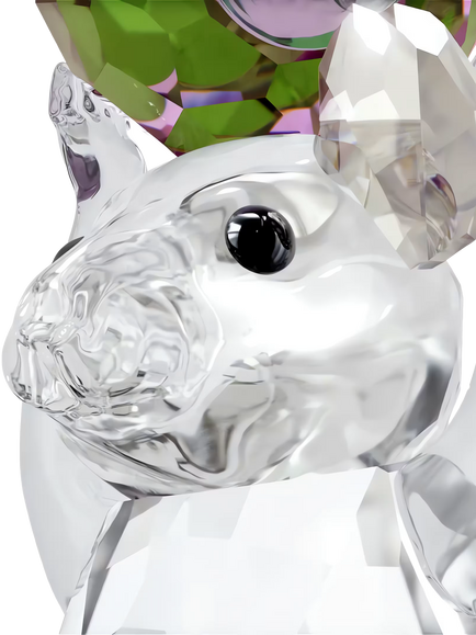 Swarovski Crystal Idyllia Mouse and Radish Ornament - view 2, Crystal