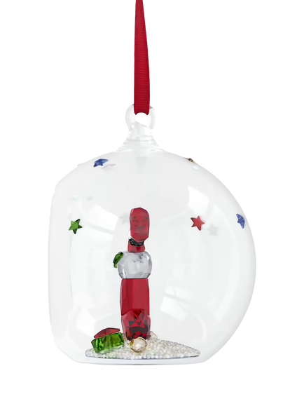 Swarovski Crystal Holiday Cheers Stocking and Candy Ball Ornament - view 2, Mul - Multi