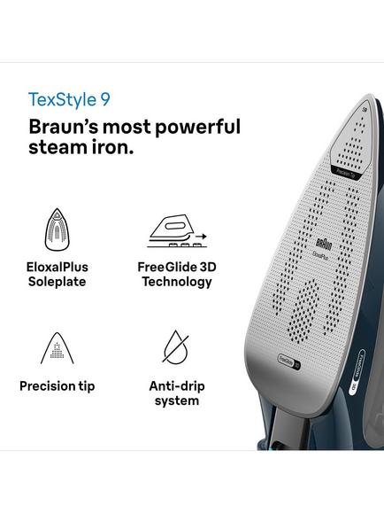 Braun TexStyle 9 Steam Iron, Dark Blue - view 2, Dark Blue