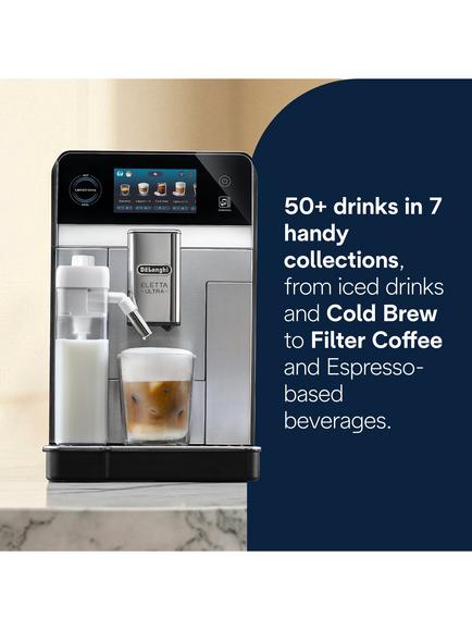 De'Longhi Eletta Ultra ECAM740.85 Automatic Bean to Cup Coffee Machine, Metal - view 2, Metal
