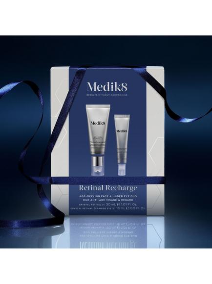 Medik8 Retinol Recharge Age-Defying Face & Under Eye Duo Festive Skincare Gift Set - view 2, Clear