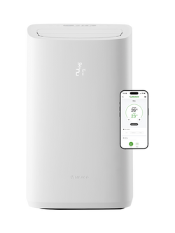 Meaco Cirro 12000 BTU Super Quiet Smart Portable Air Conditioner and Heater, White, White