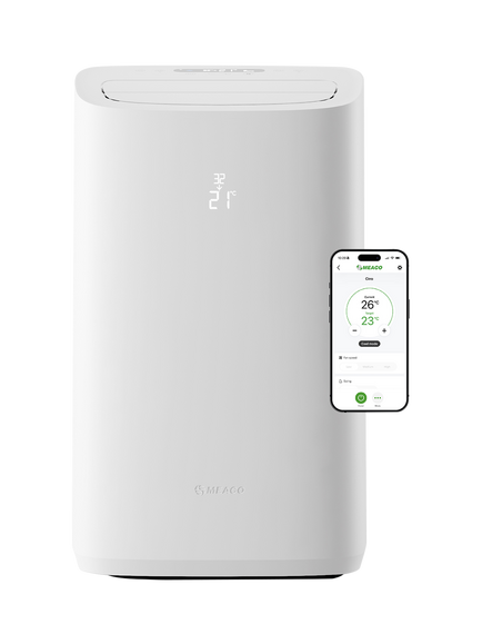 Meaco Cirro 12000 BTU Super Quiet Smart Portable Air Conditioner and Heater, White, White