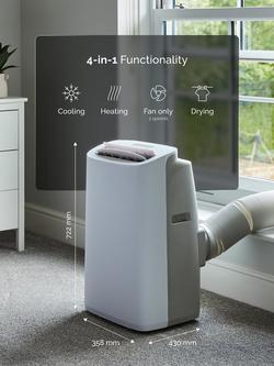 Meaco Cirro 12000 BTU Super Quiet Smart Portable Air Conditioner and Heater, White - view 2, White