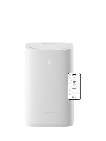 Meaco Cirro 14000 BTU Smart Portable Air Conditioner and Heater, White, White