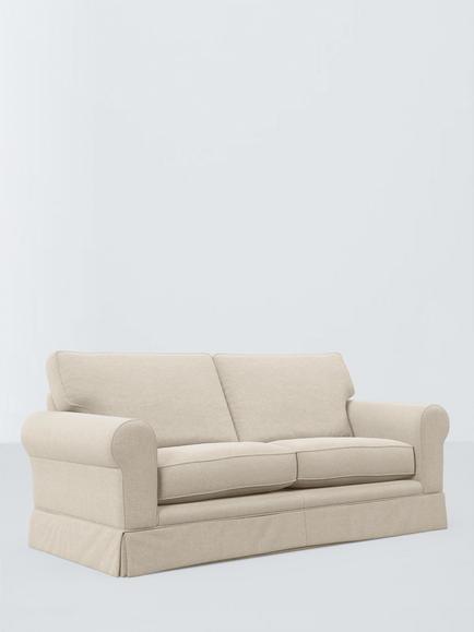 John Lewis Padstow Large 3 Seater Sofa, Easy Clean Cotton Linen Blend Natural, Easy Clean Cotton Linen Blend Natural