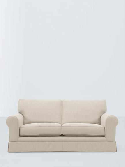 John Lewis Padstow Large 3 Seater Sofa, Easy Clean Cotton Linen Blend Natural - view 2, Easy Clean Cotton Linen Blend Natural