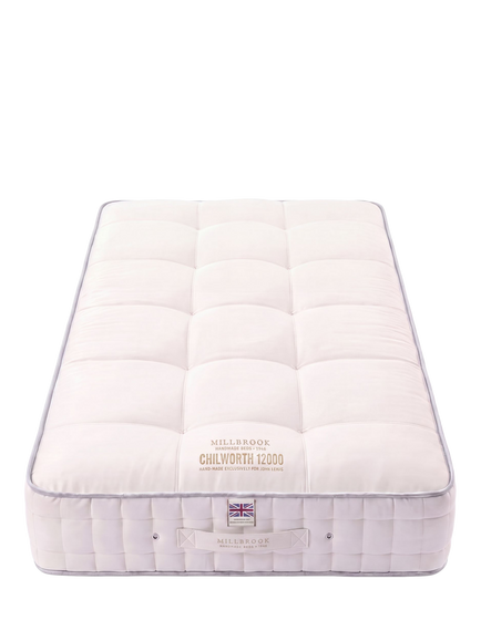 Millbrook Beds Hampshire Collection Chilworth 12000 Pocket Spring Mattress, Medium Tension, Single, White