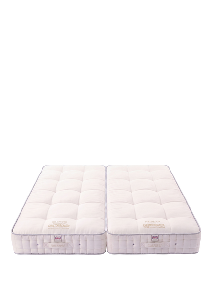 Millbrook Beds Hampshire Collection Christchurch 8000 Pocket Spring Zip Link Mattress, Medium Tension, King Size, White
