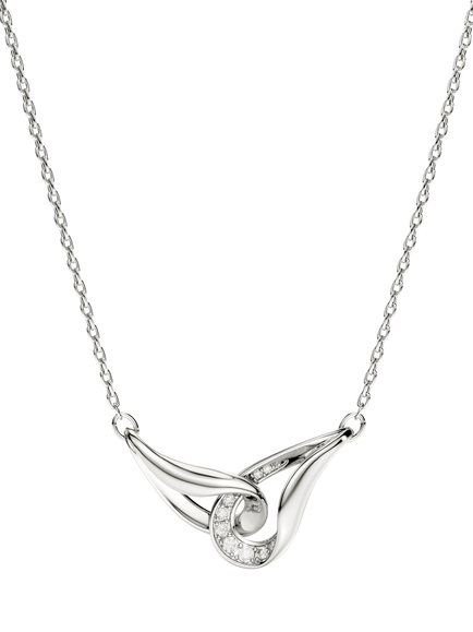 Swarovski Crystal Interlock Pendant Necklace, Whi - White