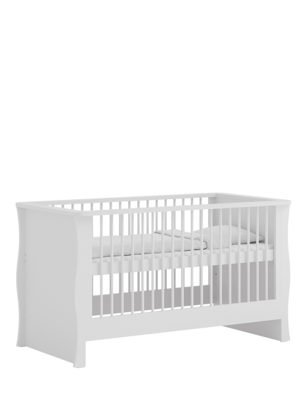 Little Acorns Celeste Cotbed, White, White