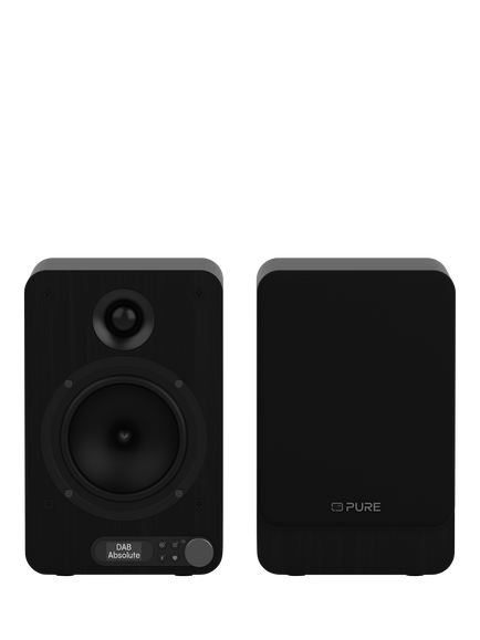 Pure Active DAB+/FM HiFi TV Bluetooth Stereo System with Remote Control, Black, Black