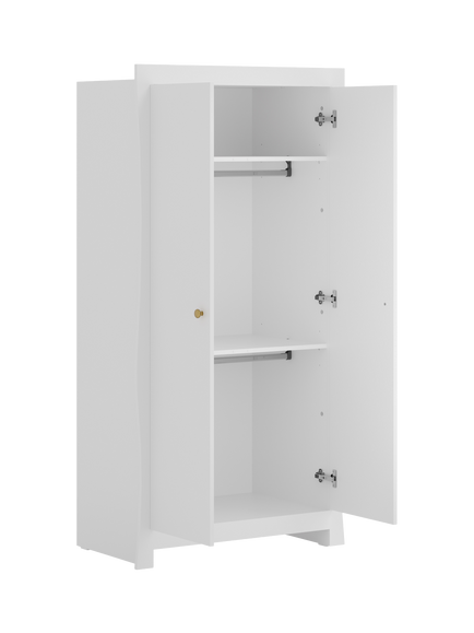 Little Acorns Celeste Double Wardrobe, White - view 2, White