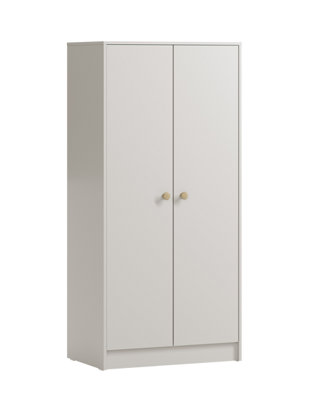 Little Acorns Florence Double Wardrobe, Cashmere/Oak, Cashmere/Oak
