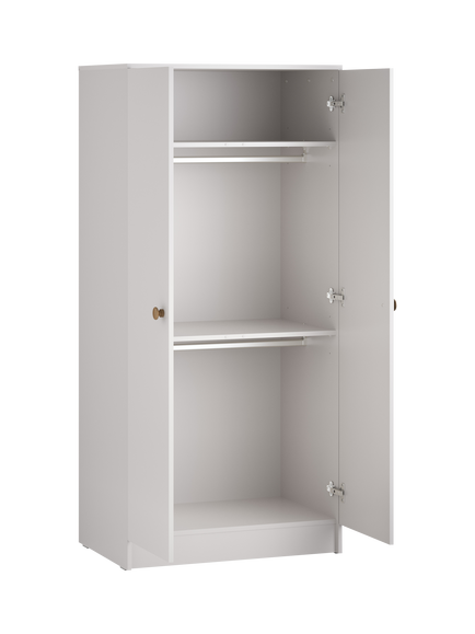 Little Acorns Florence Double Wardrobe, Cashmere/Oak - view 2, Cashmere/Oak