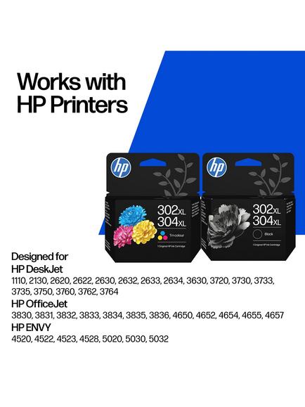HP 302XL/304XL Black & Tri-Colour Ink Cartridge, Pack of 2 - view 2, Multi