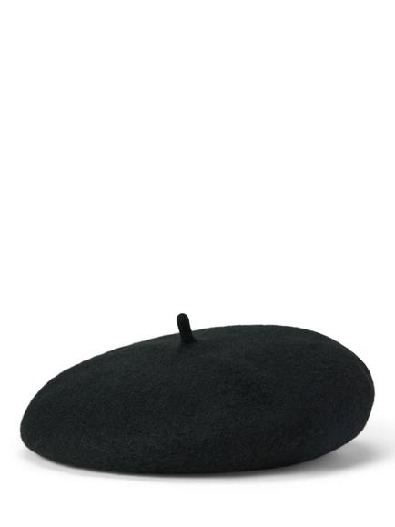 Ralph Lauren Embroidered Logo Pure Wool Beret, Black - view 2, Black