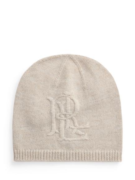 Lauren Ralph Lauren Embroidered Logo Beanie Hat, Oatmeal, Oatmeal
