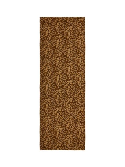 Lauren Ralph Lauren Pure Wool Animal Print Wrap Scarf, Honey Tan - view 2, Honey Tan