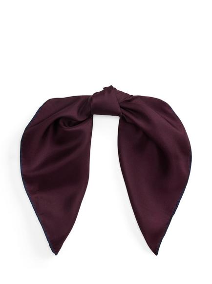 Lauren Ralph Lauren Dog Motif Square Silk Scarf, Dark Garnet, Dark Garnet