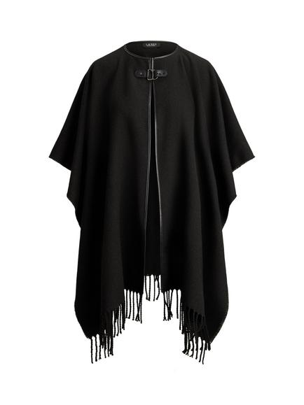 Lauren Ralph Lauren Rua Knitted Poncho Wrap, Black, Black