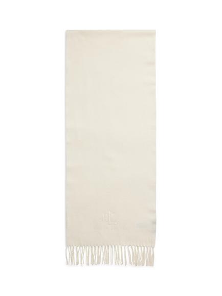 Lauren Ralph Lauren Wool Rich with Cashmere Scarf, Cream - view 2, Cream
