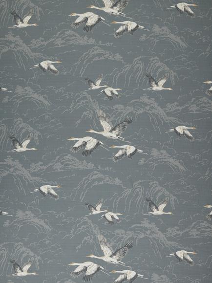 Laura Ashley Animalia Furnishing Fabric, Steel, Steel
