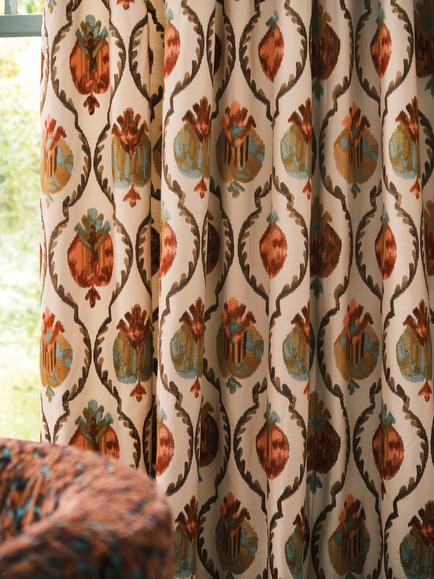Osborne & Little Mysore Furnishing Fabric - view 2, Denim/Canvas