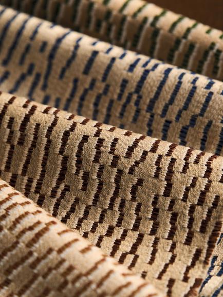 Osborne & Little Tempo Furnishing Fabric - view 2, Blush/Denim