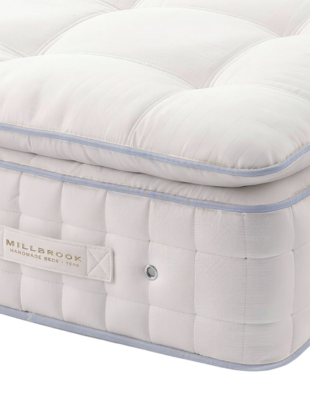 Millbrook Beds Hampshire Collection Lyndhurst 5000 Pillowtop Pocket Spring Mattress, Medium Tension, Single - view 2, White