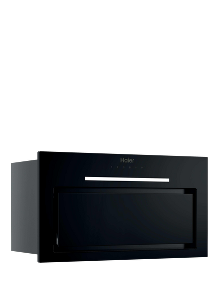 Haier 36902039 52cm Canopy Cooker Hood, Black Glass - view 2, Black Glass